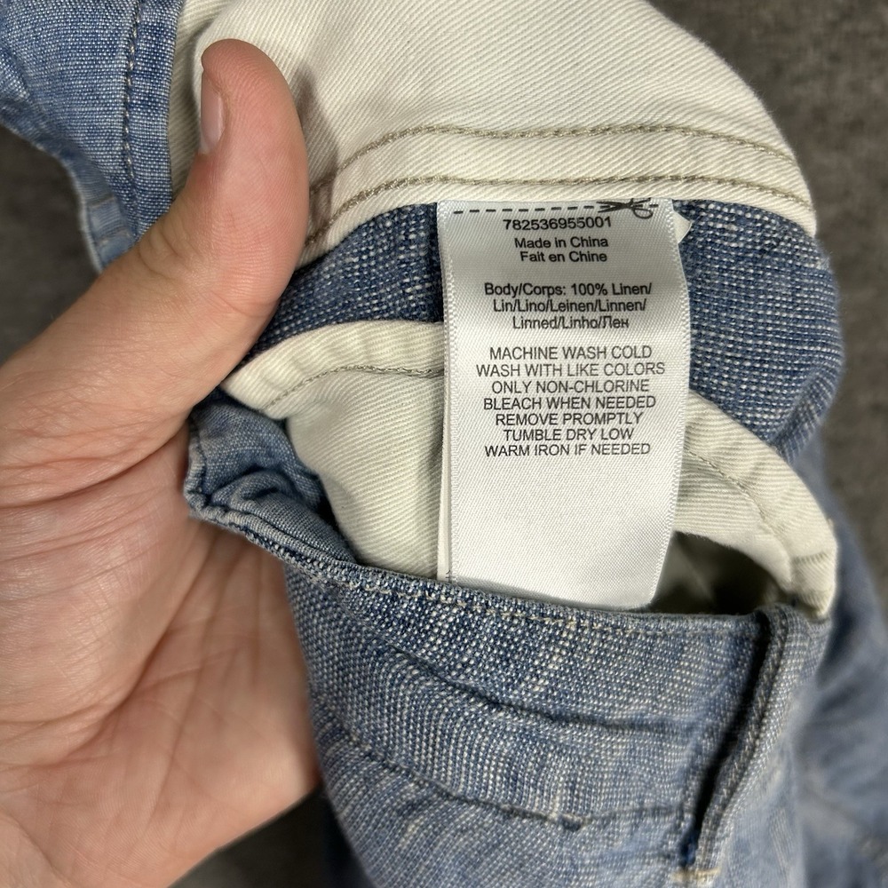 RRL Double RL Shorts Mens 30 Blue 100% Linen 8" inseam - Picture 12 of 13